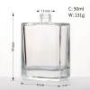 Custom 50ml Square Glass Perfume Spray Bottles with Atomizer Spray