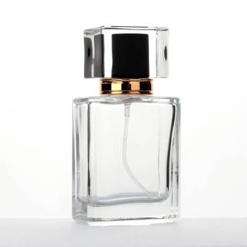 Custom 50ml Square Glass Perfume Spray Bottles with Atomizer Spray