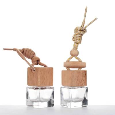 Custom Small Glass Car Perfume Diffuser Bottles 5ml | Square Shaped