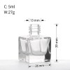 Petites bouteilles de diffuseur de parfum de voiture en verre personnalisées 5 ml | De forme carrée
