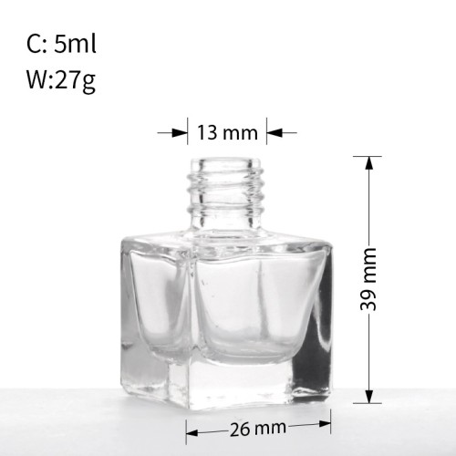 El difusor de perfume del coche de cristal pequeño personalizado embotella 5ml | Forma cuadrada