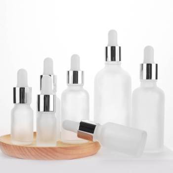 Custom Euro Frosted Glass Essential Oil Serum Bottles | 5ml 10ml 20ml 30ml 50ml 100ml