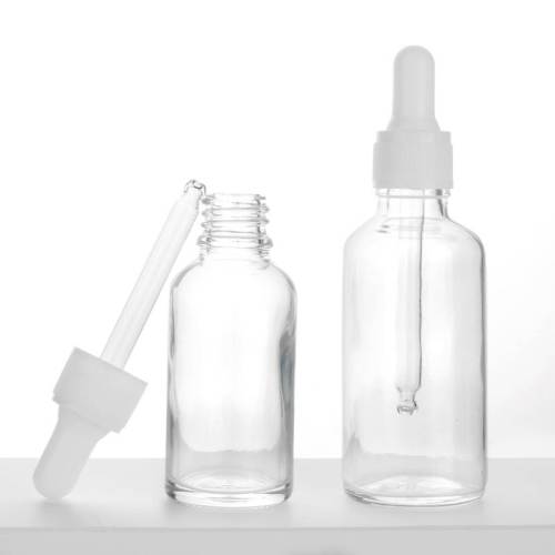 Custom Clear Glass Essential Oil Dropper Bottles | 5ml 10ml 20ml 30ml 50ml 100ml