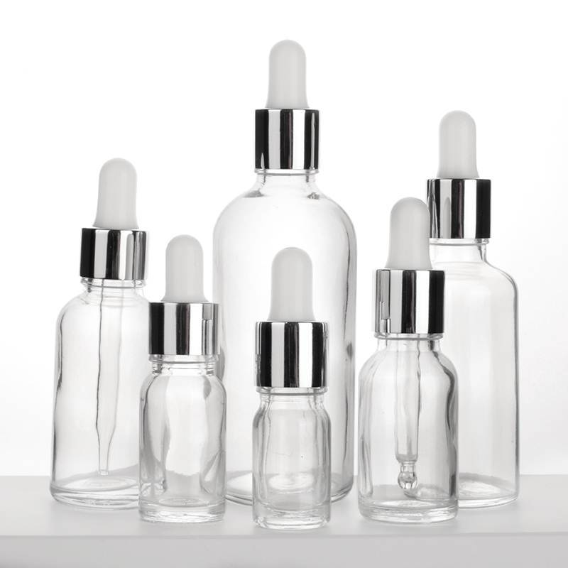 Custom Euro Clear Glass Essential Oil Bottles Hair Oil Bottles with