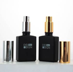 Custom Matte Black Square Glass Spray Bottles for Essential Oils, Toner