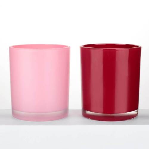 14 oz Glass Candle Jars Wholesale for Candle Making | Pink & Red