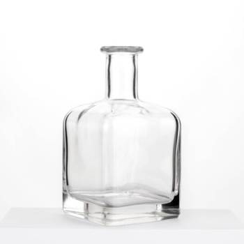 Custom 375ml Square Glass Liquor Bottles for Spirits, Rum, Vodka