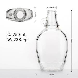 Botellas de jarabe de vidrio Mpale de 8 oz y 250 ml al por mayor con asa