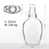 8oz 250ml Mpale Glass Syrup Bottles Wholesale with Handle