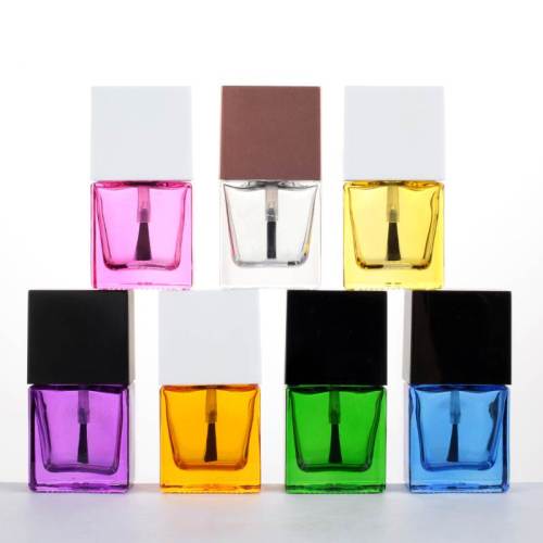 8ml Empty Gel Glass Nail Polish Bottles Wholesale | Flat Rectangular