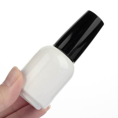Custom 10ml 15ml Round Empty Nail Polish Bottles | White