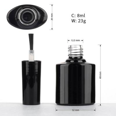 8ml Flat Glass Gel Nail Polish Bottles Wholesale | Colorful