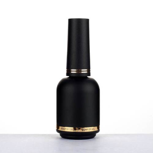 Custom 15ml Black Empty Glass Nail Polish Bottles with Brush