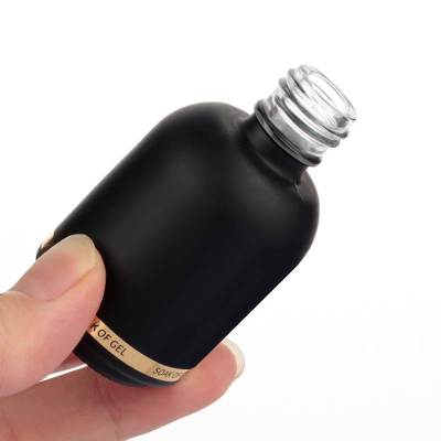 Custom 15ml Black Empty Glass Nail Polish Bottles with Brush