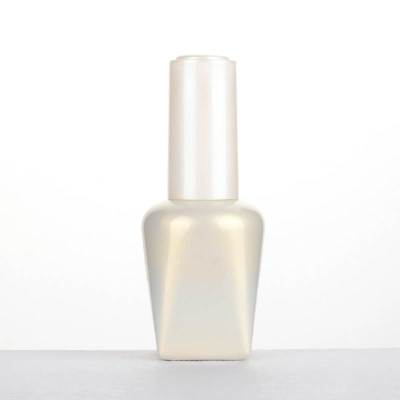 Botellas de esmalte de uñas de gel de vidrio vacías personalizadas de 15 ml | Blanco brillante