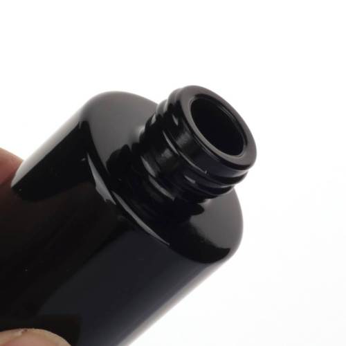 Wholesale Black Glass Cosmetic Pump Lotion Bottles with Treatment Pump for Emulsion, Serum