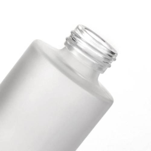 Custom 30ml 40ml Frosted Glass Lotion Pump Bottles with Black Treatment Pump