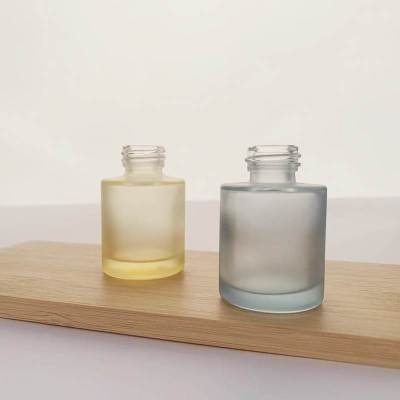 Wholesale 20ml Cylinder Glass Cosmetic Serum Bottles with Pump for Hair Oils, Foundation