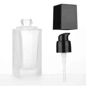 Frosted Square Glass Liquid Foundation Bottles Wholesale | 15ml, 20ml, 30ml, 40ml