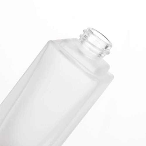 Botellas de base líquida de vidrio cuadrado esmerilado al por mayor | 15 ml, 20 ml, 30 ml, 40 ml