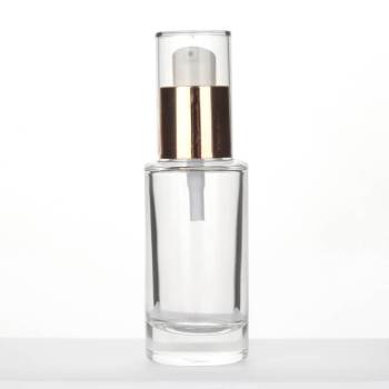 Custom 30ml Glass Cosmetic Pump Bottles with Pump for Creams, Hair Oils, Lotions