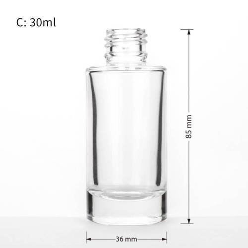 Custom 30ml Glass Cosmetic Pump Bottles with Pump for Creams, Hair Oils, Lotions