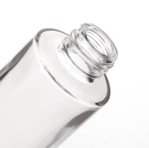 Botellas de bomba de aceite cosmético de maquillaje de vidrio al por mayor de 30 ml con bomba de bambú