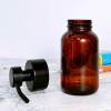 Distributeur de pompe à savon en mousse de verre ambré en gros de 8 oz | Bouche large de 38 mm