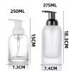 Distributeur de savon moussant en verre bouteilles de désinfectant pour les mains en gros 250 ml 375 ml