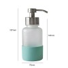 Distributeur de savon en mousse à pompe en verre personnalisé de 350 ml avec manchon en silicone | Marque d'échelle