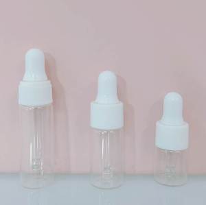 Mini viales de vidrio transparente ámbar personalizados 2 ml 3 ml 5 ml con cuentagotas | Viales de vidrio de borosilicato