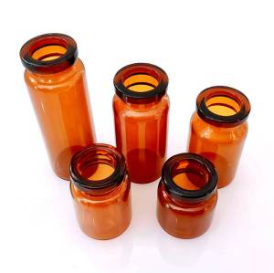 Botellas de viales de vidrio tubulares de inyección de ámbar para venta al por mayor de productos farmacéuticos | Material de borosilicato