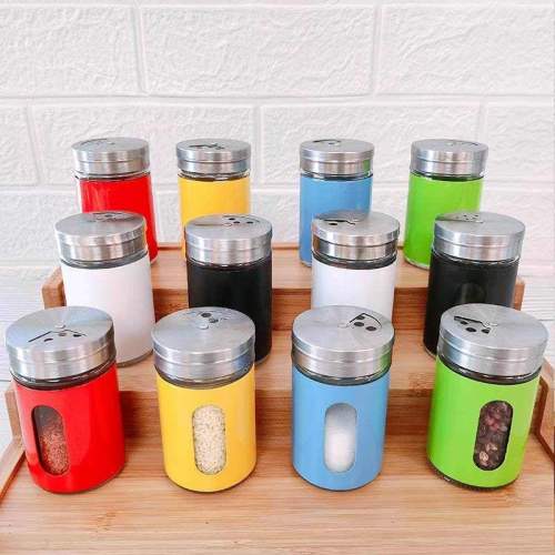 3 oz Glass Spice Jars with Shaker Lids Wholesale | Round Spice Shaker Jars