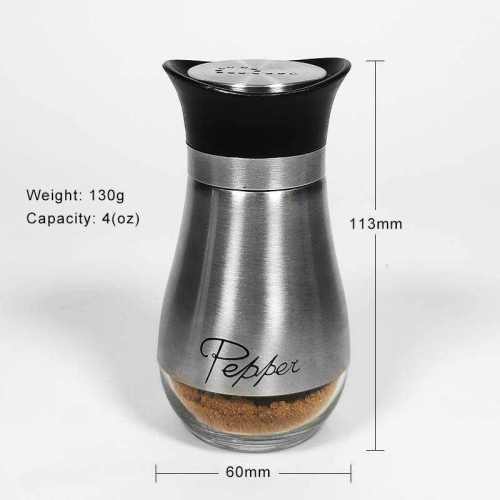 Wholesale 4 oz Round Glass Spice Jars with Shaker Tops | Glass Spice Bottles