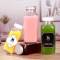 Glass Juice Bottles | Square Glass Beverage Bottles with Lids for Kombucha, Tea, Milk