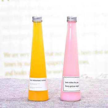 Wholesale Glass Juice Bottles with Aluminum Lids | Glass Orange Apple Juice Bottle
