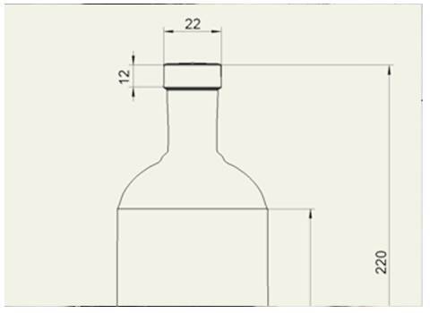 liquor bottle drawing