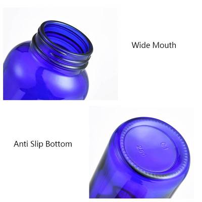 Glass Pill Bottles Wholesale | Blue Glass Medicine Bottles for Capsule