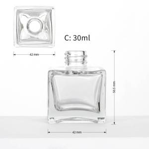 Frascos cuentagotas de vidrio cuadrados de 30 ml al por mayor para suero, aceites esenciales