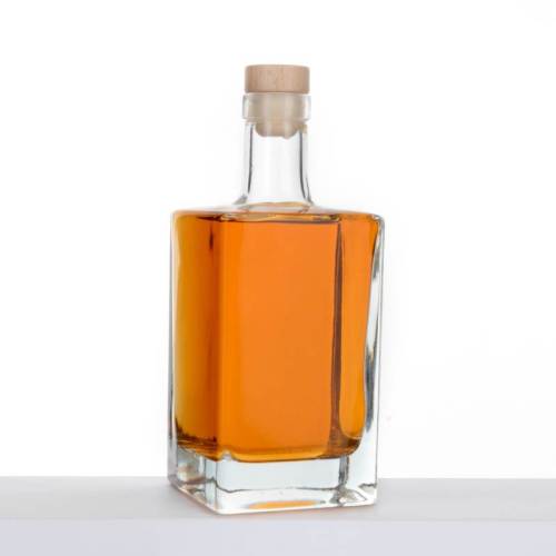 Botellas de licor de vidrio cuadradas de 700 ml al por mayor con corchos | botellas de vodka