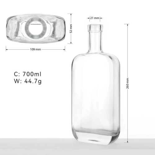 Wholesale Flat Glass Spirit Bottles 700ml | Whiskey Bottles