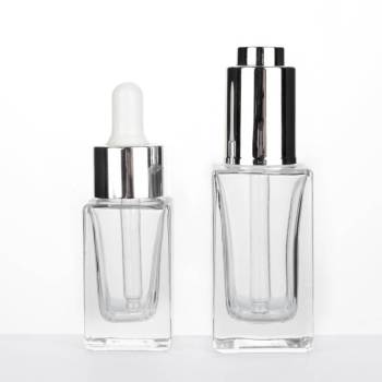 Wholesale Clear Square Glass Bottles for Essential Oils | 20ml 30ml