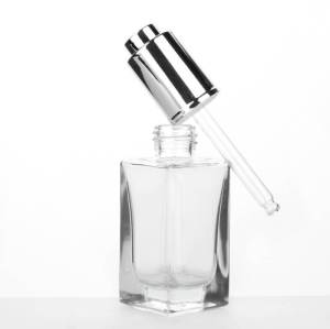 Botellas de Vidrio Cuadradas Transparentes para Aceites Esenciales al por mayor | 20ml 30ml