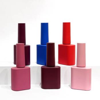 Bulk 12ml Empty Nail Polish Bottles | Flat Colorful Manicure Bottles