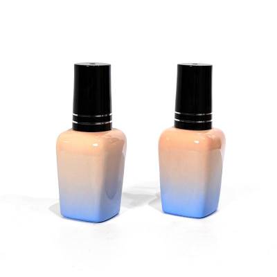 Botellas de vidrio de esmalte de uñas de gel de 7 ml personalizadas | Color degradado azul rosa
