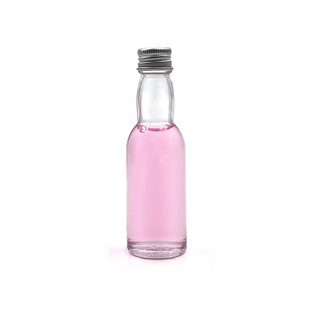 Glass Mini Liquor Bottles | Glass Alcohol Spirit Bottles with Aluminum Lids for Liquor Vodka Whisky Wine