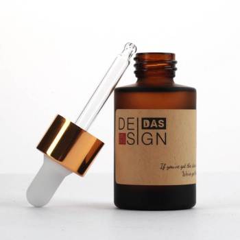 Wholesale 1 oz Matte Amber Glass Pipette Dropper Bottles for Essential Oils with Dropper