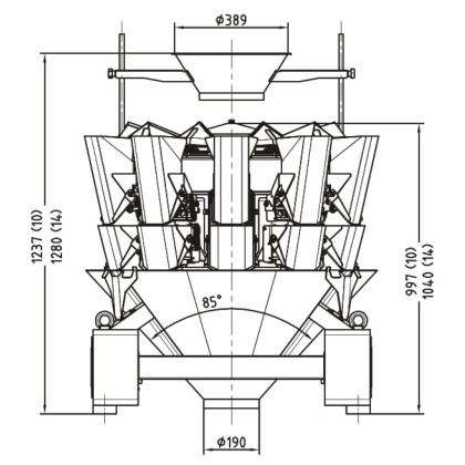 DCT series multihead weigher with hight quality