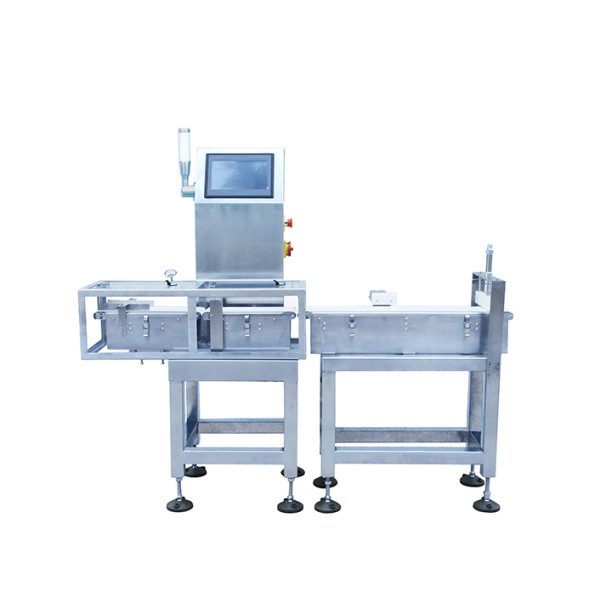 High speed check weigher with rejector