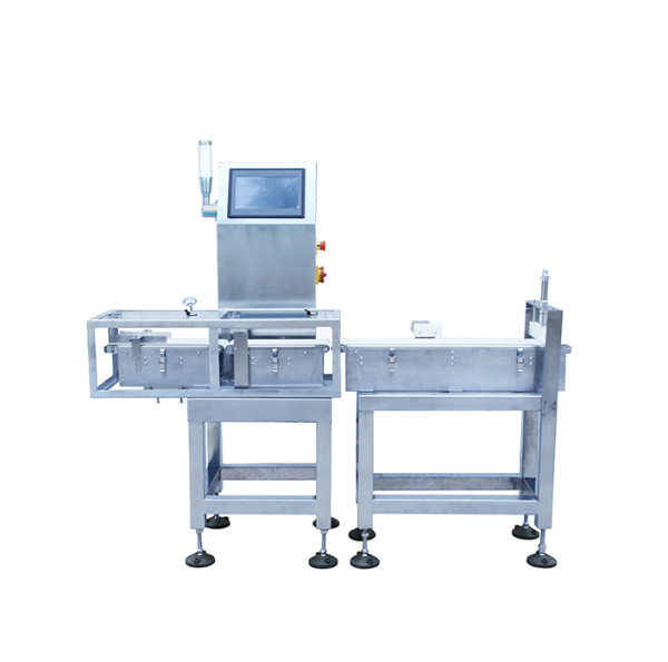 High speed check weigher with rejector